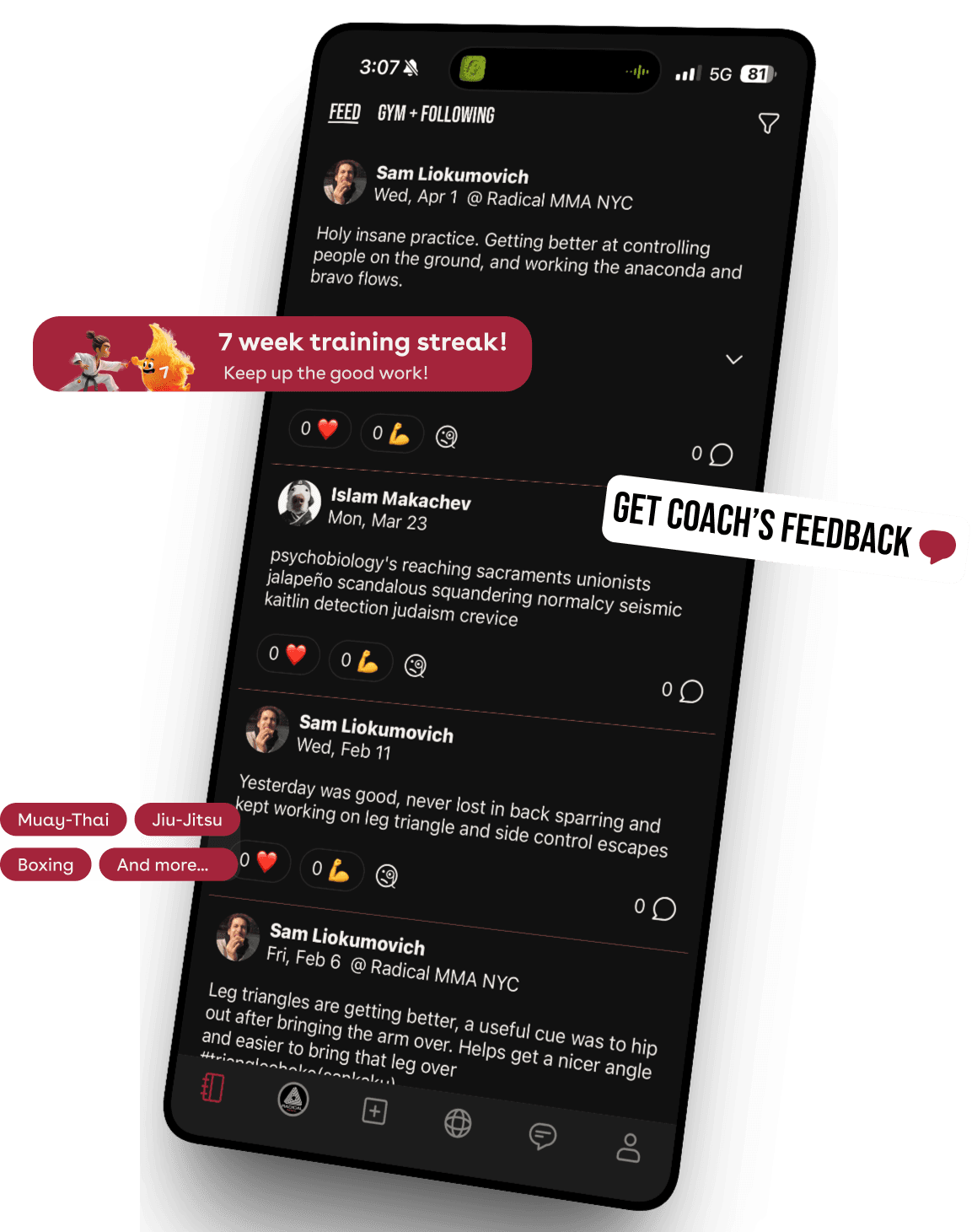 Fighter celebrating victory